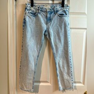 Current/Elliott cropped straight Harding jeans with released hem size 26